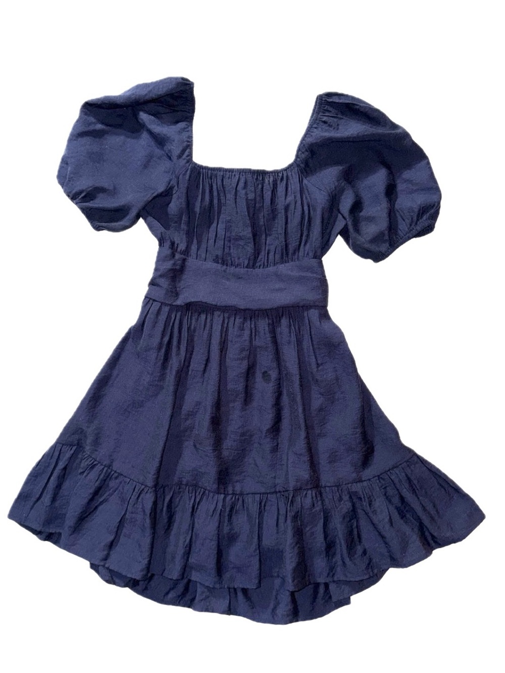 Women’s Altar’d State Navy Puff-Sleeve Square Neck Dress